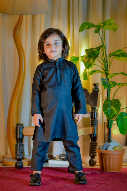 Classic Black Kurta Pajama Set