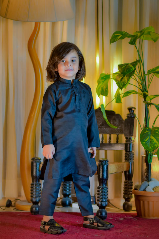 Classic Black Kurta Pajama Set