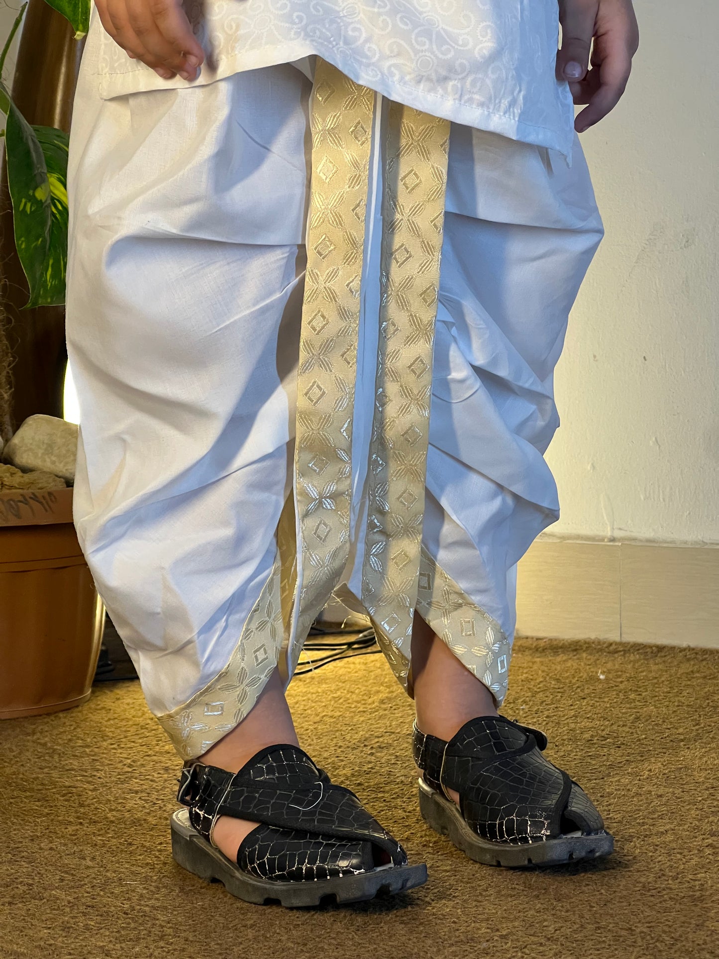 Classic Kurta Dhoti with Waistcoat Set