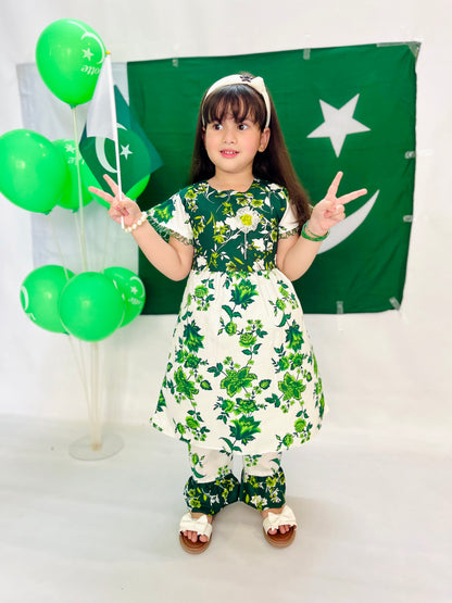 Azadi Bloom Girls Co-Ord Set