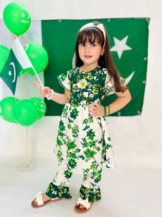 Azadi Bloom Girls Co-Ord Set