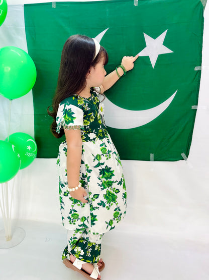 Azadi Bloom Girls Co-Ord Set